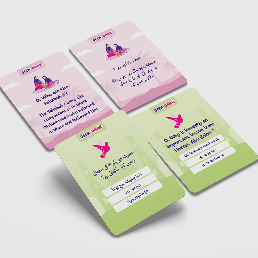 Sahabah And Sahabiyah Quiz Cards For Kids