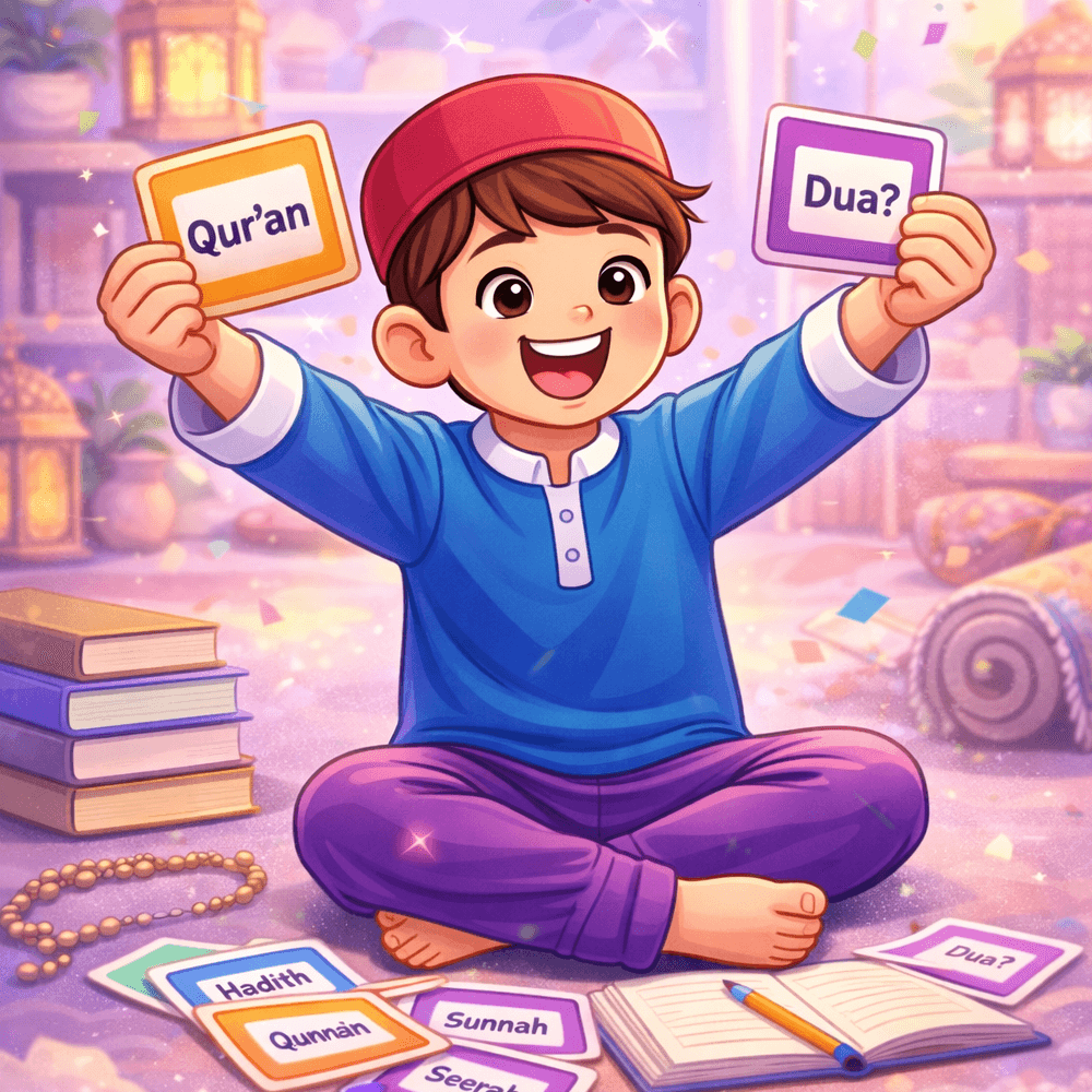 Kids After having DeenDaar Islamic Flash Cards